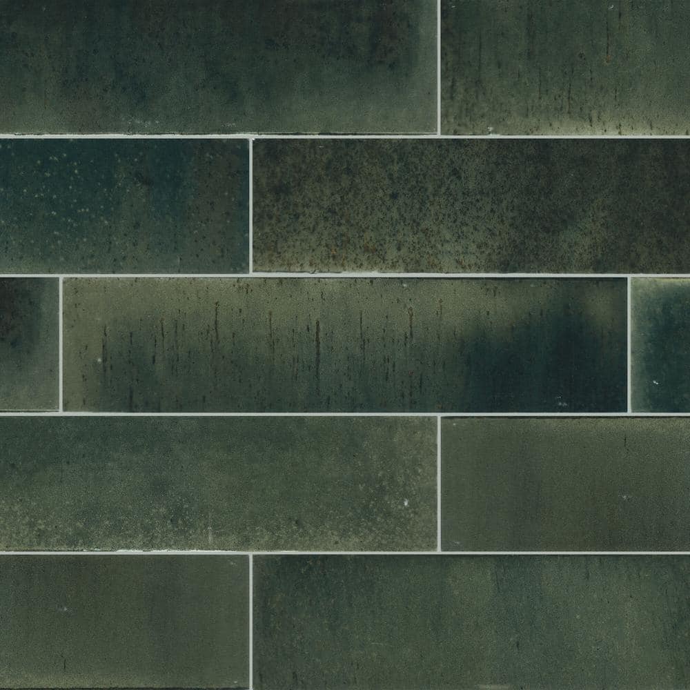 Daltile LuxeCraft Emerald 2 in. x 9 in. Glazed Porcelain Wall Tile (0. ...