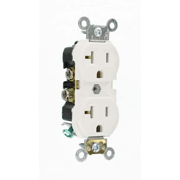 200 pc NEW Standard Duplex Receptacles 20 Amp WHITE 20A Commercial Grade CR20 