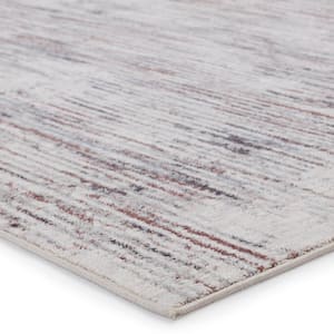 Seismic Gray/Burgundy 10 ft. x 14 ft. Abstract Rectangle Area Rug