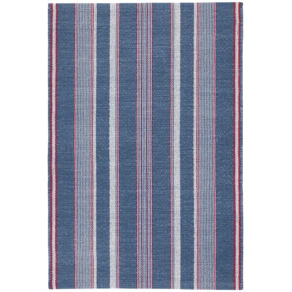 Camden Stripe Handwoven Cotton Denim 3 ft. x 8 ft. Indoor Runner Rug