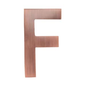4 in. Antique Copper Letter F Floating House