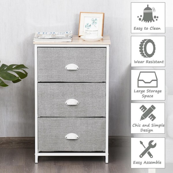 journal standard Furniture バリー トランク ANGELES HOME 29 in. H x 12 in. W x 18 in. D 3-Drawer Gray
