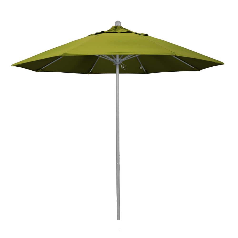 9 ft. Gray Woodgrain Aluminum Commercial Market Patio Umbrella Fiberglass Ribs and Push Lift in Kiwi Olefin price history on PriceWatchPro