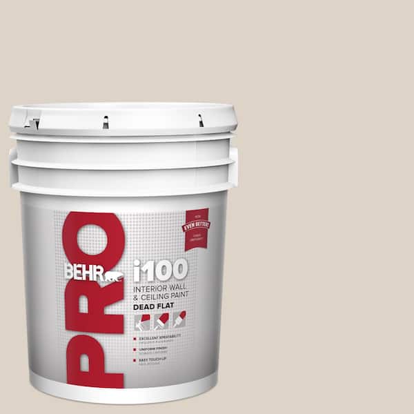 BEHR PRO 5 gal. #OR-W06 Coconut Ice Dead Flat Interior Paint
