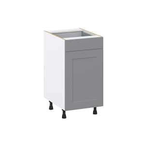 Bristol Painted Slate Gray Shaker Assembled Base Kitchen Cabinet With a Pull Out (18 in. W x 34.5 in. H x 24 in. D)