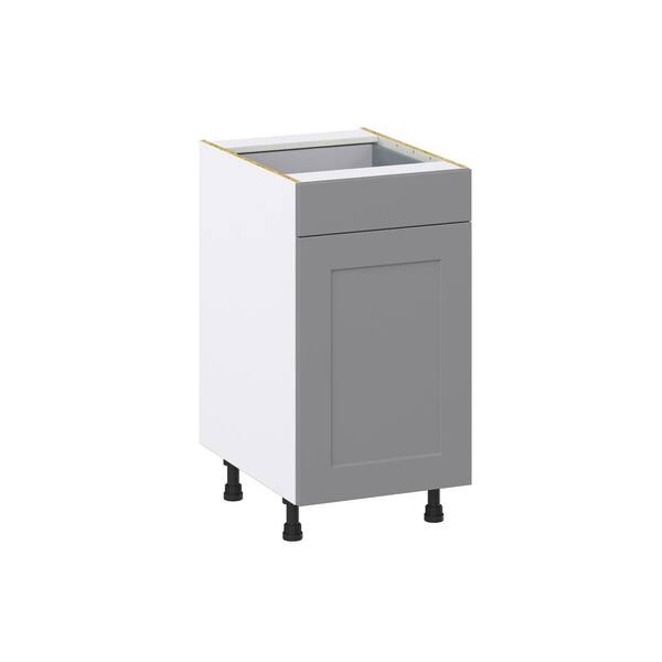 J COLLECTION Bristol Painted Slate Gray Shaker Assembled Base Kitchen ...