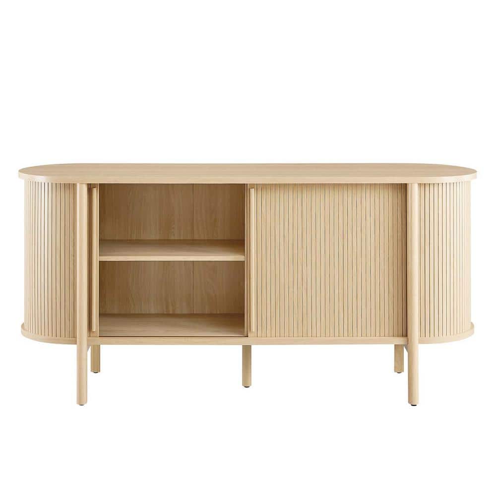 Cadence 63" Oak Sideboard with Fluted Details