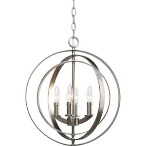 Equinox 4-Light Burnished Silver Entryway Orb Pendant