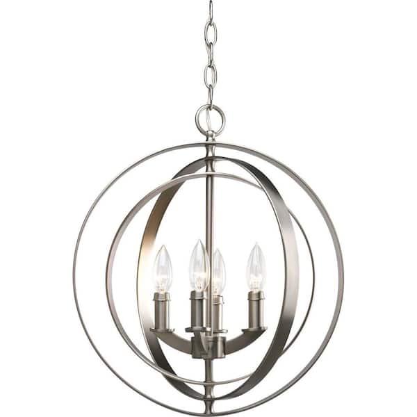 Equinox 4-Light Burnished Silver Entryway Orb Pendant