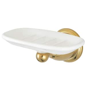 Heritage Wall Mount Soap Dishes and Dispensers in Polished Brass