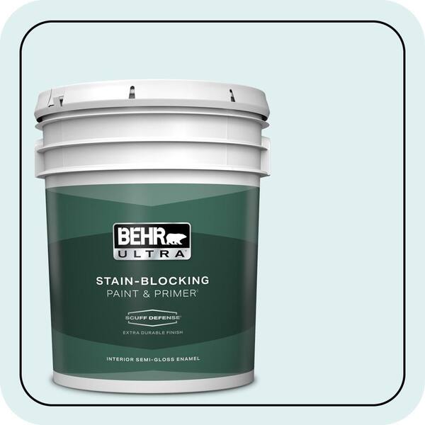BEHR ULTRA 5 gal. #M480-1 Helium Extra Durable Semi-Gloss Enamel Interior Paint & Primer