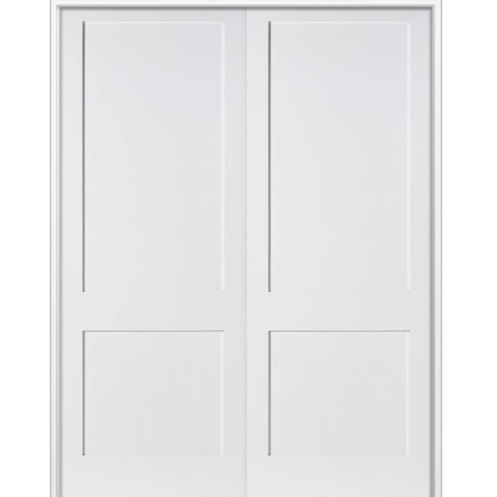 Krosswood Doors 56 in. x 96 in. Craftsman Shaker 2Panel Both Active