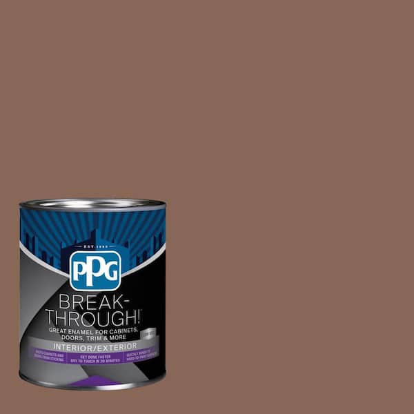 Break-Through! 1 qt. PPG1072-6 Suede Leather Semi-Gloss Door, Trim & Cabinet Paint