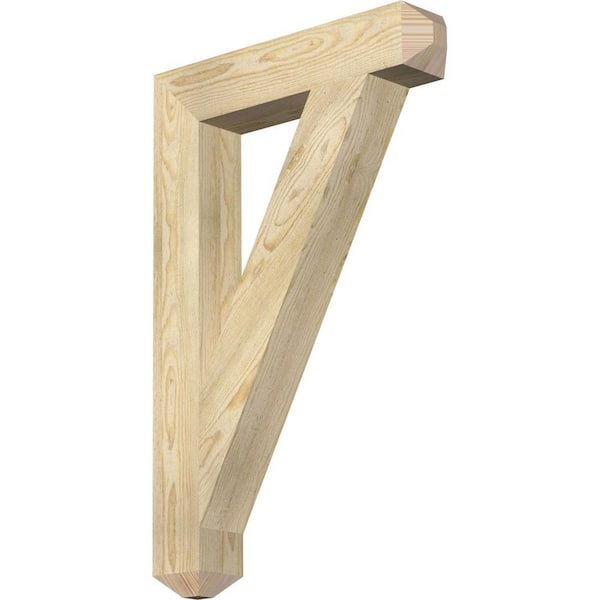 Ekena Millwork 4 in. x 34 in. x 22 in. Douglas Fir Traditional Craftsman Rough Sawn Bracket