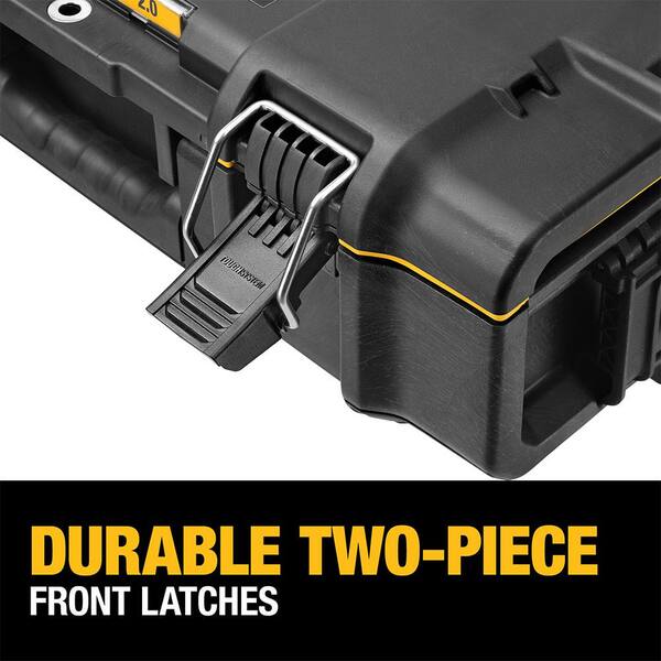 DEWALT - TOUGHSYSTEM 2.0 22 in. Small Tool Box, 22 in. Large Tool Box, 24 in. Mobile Tool Box, and Shallow Tool Tray
