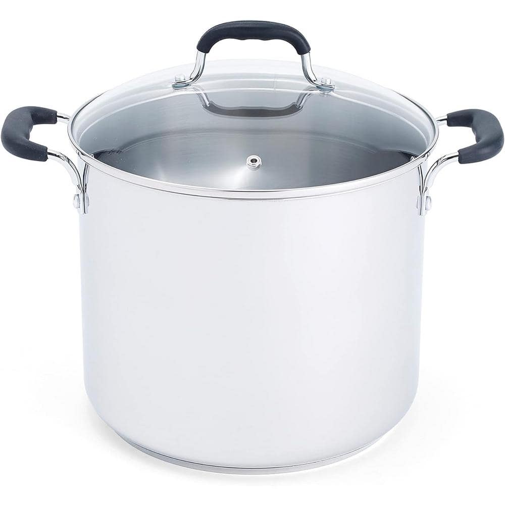 12 Qt. Stainless Steel Nonstick Stock Pot Oven Safe Up to 350F Dishwasher S