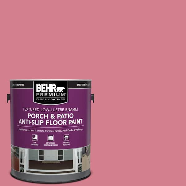 BEHR PREMIUM 1 gal. #P140-4 I Pink I Can Textured Low-Lustre Enamel Interior/Exterior Porch and Patio Anti-Slip Floor Paint