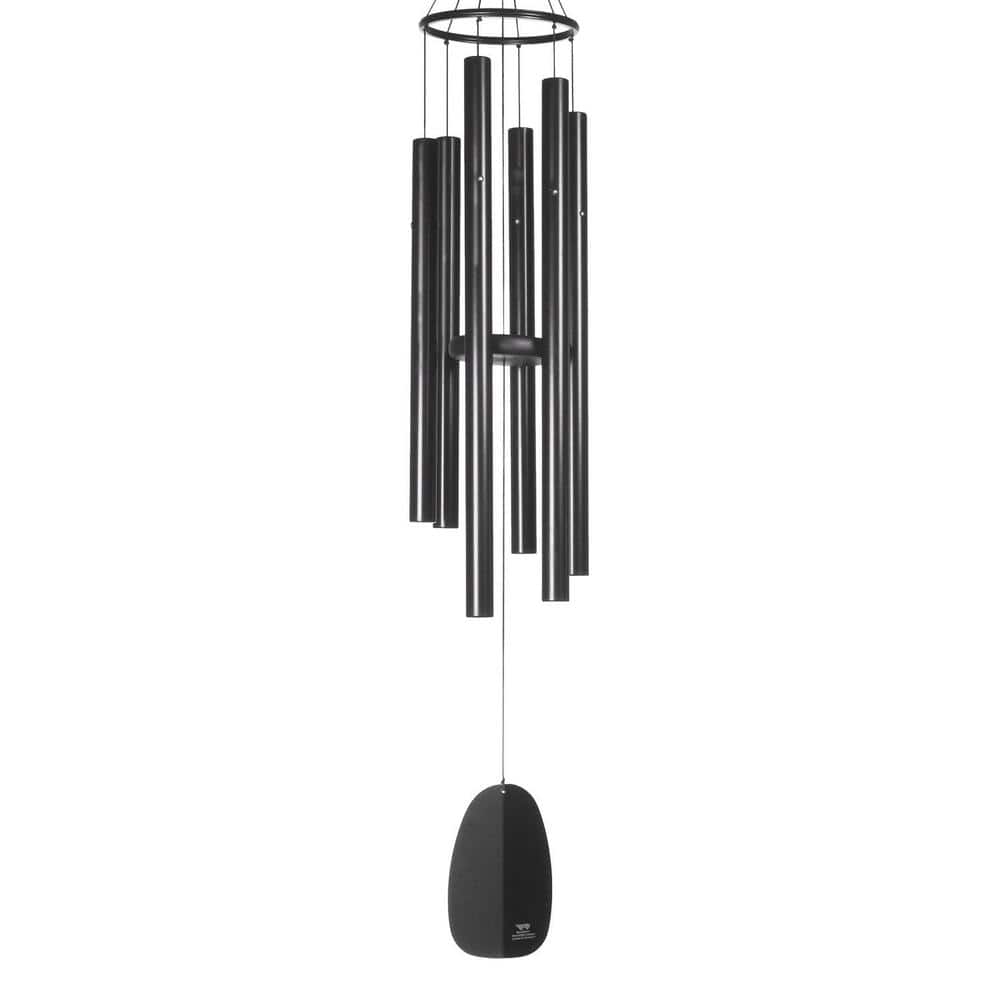 Athena Black Aluminum 44-Inch Wind Chime