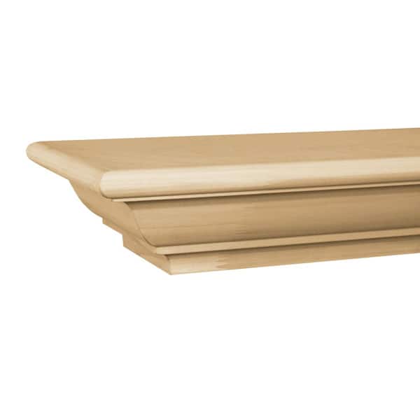 Builders Choice Traditional 6 ft. Paint Grade Cap-Shelf Mantel