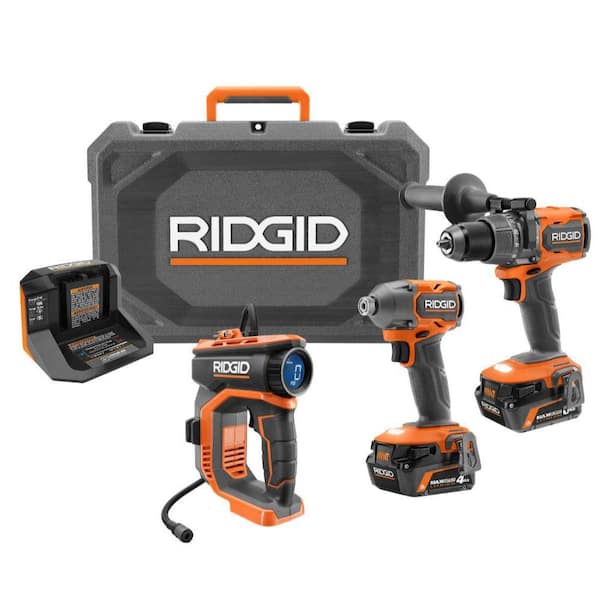 18V Brushless 2-Tool Combo Kit with 6.0 Ah and 4.0 Ah MAX Output Batteries, Charger, and Hard Case with Digital Inflator