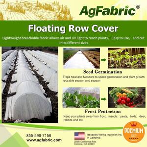 83 x 50 Frost Blanket/Floating Row Crop Cover/Garden Fabric Plant Cover Agribon AG-30