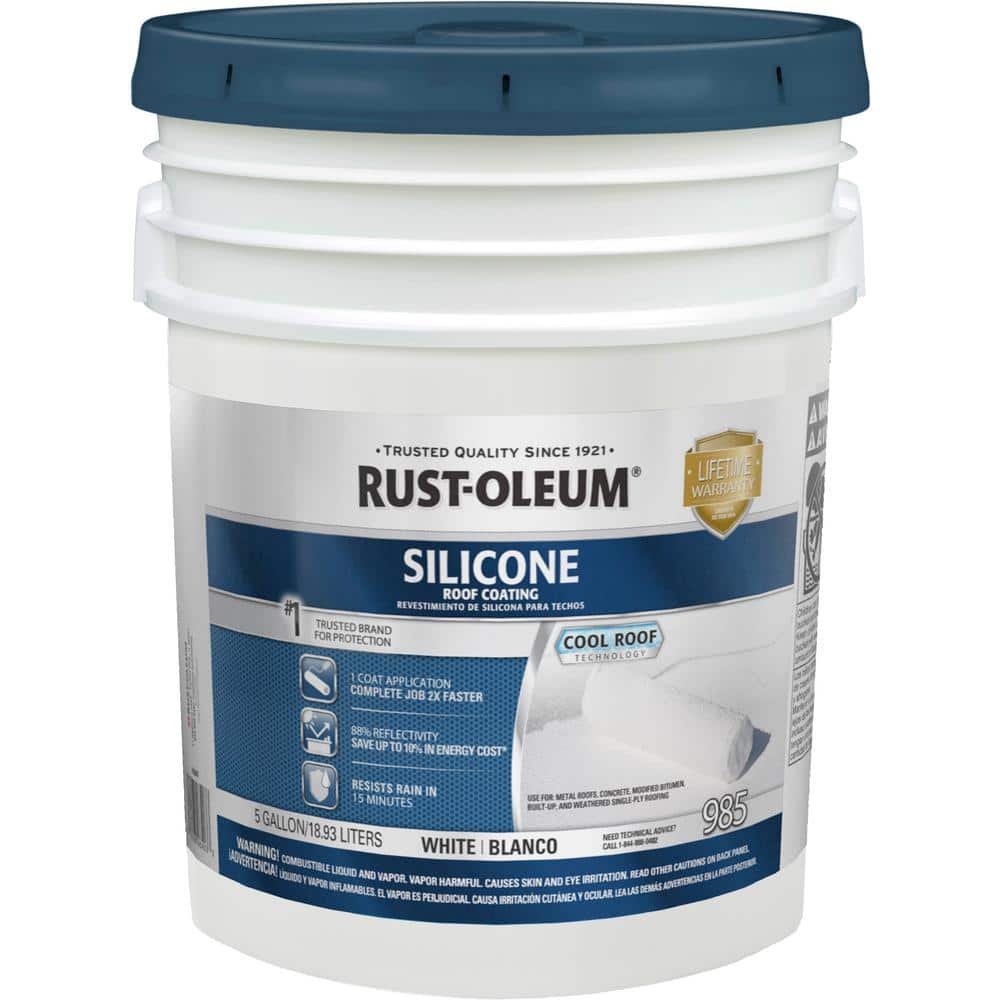 RustOleum 5 Gal. Silicone Roof Coating 363840 The Home Depot