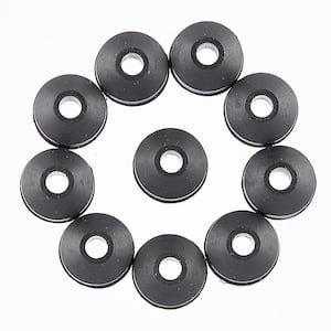 3/8L 11/16 in. Rubber Beveled Washers (10-Pack) in Black