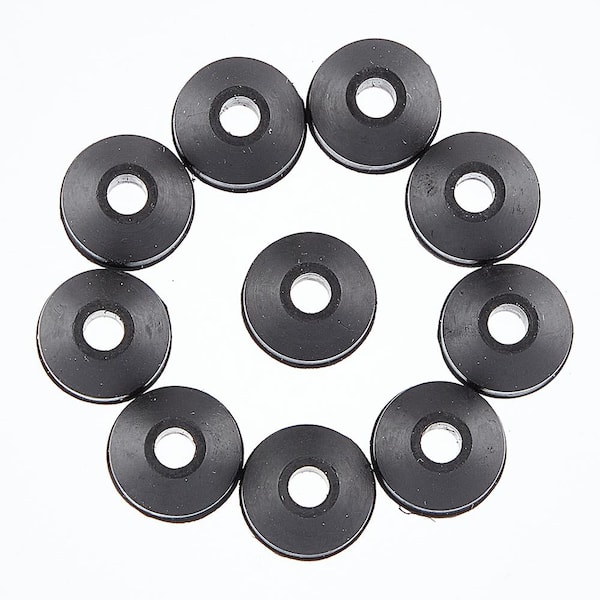Everbilt 3/8L 11/16 in. Rubber Beveled Washers (10-Pack) in Black