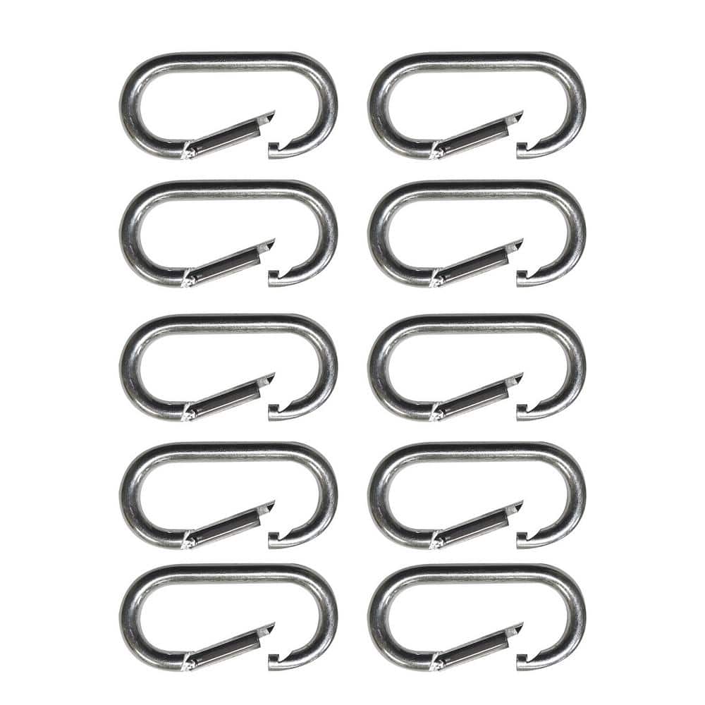 60 Pack Heavy Duty Carabiners, 3/8” Spring Snap Hook Carabiner for Heavy  Uses, 4-Inch Snap Hooks Large Carabiners Clips Chain Links Safety Buckle