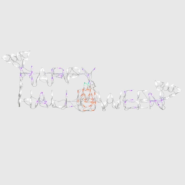 National Tree Company 57 in. Lighted Happy Halloween Sign