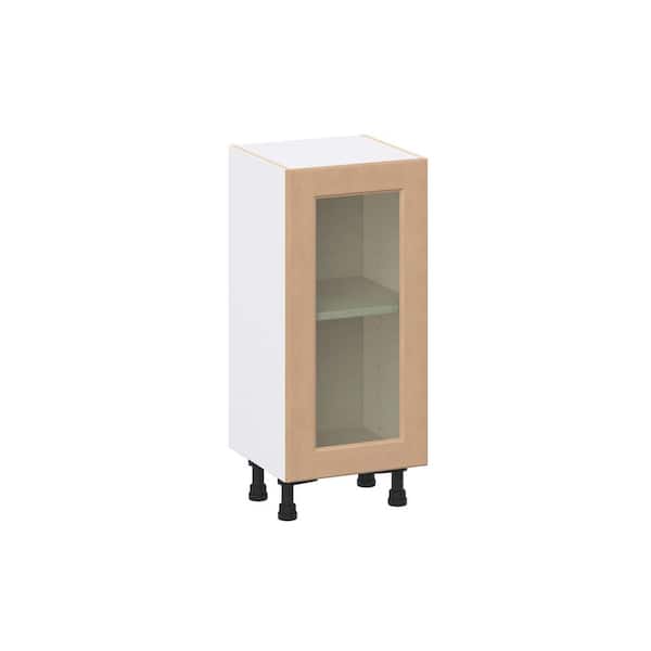 Lakewood 15 in. W x 14.75 in.D x 34.5 in.H Shaker Assembled Specialty Wall Kitchen Cabinet w/ Glass Door in Sugar Cookie