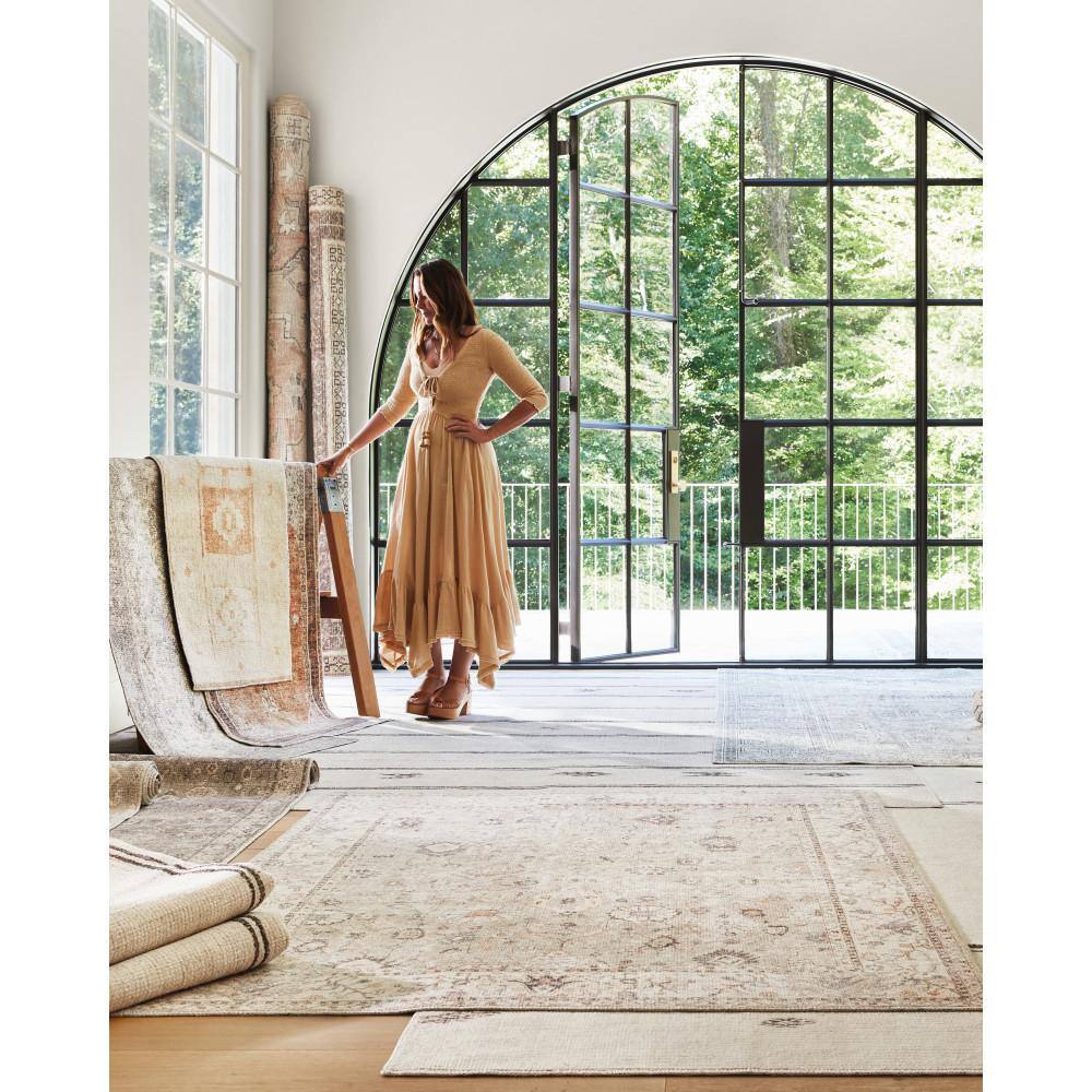 Elle Light Gray and Beige Rectangular Polyester Area Rug