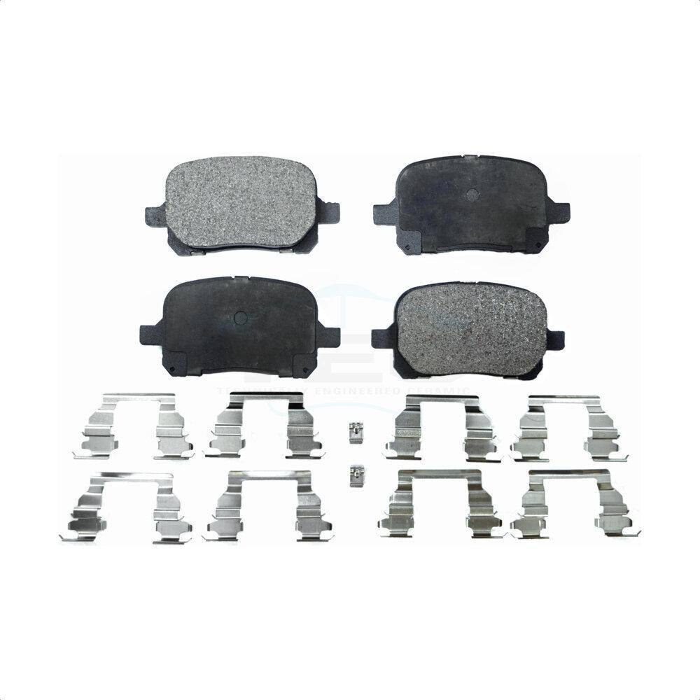 Auto Shack Ceramic Brake Pad Set – Front & Rear For 2000-2004 Toyota Avalon, 1999-2003 Solara, Camry