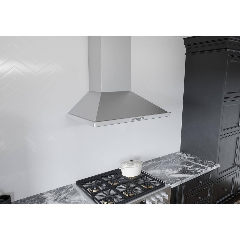Venezia 36" Stainless Steel Wall Mounted Range Hood with LED Light