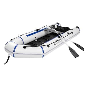 Campingsurvivals 10 ft. Gray/White Portable Inflatable Assault Boat