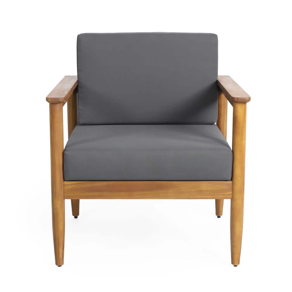 Acacia Wood Outdoor Lounge chair With Gray cushions price history on PriceWatchPro
