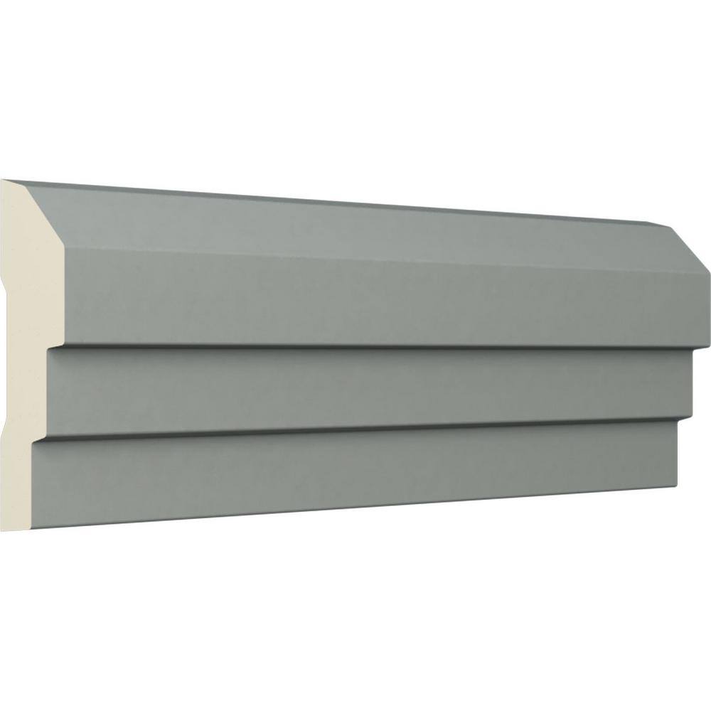 Gray and Off-White Geometric Urethane Panel Moulding Sample