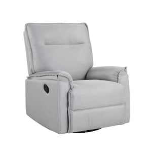 Grey Linen 360° Swivel Recliner Manual Recliner Chair