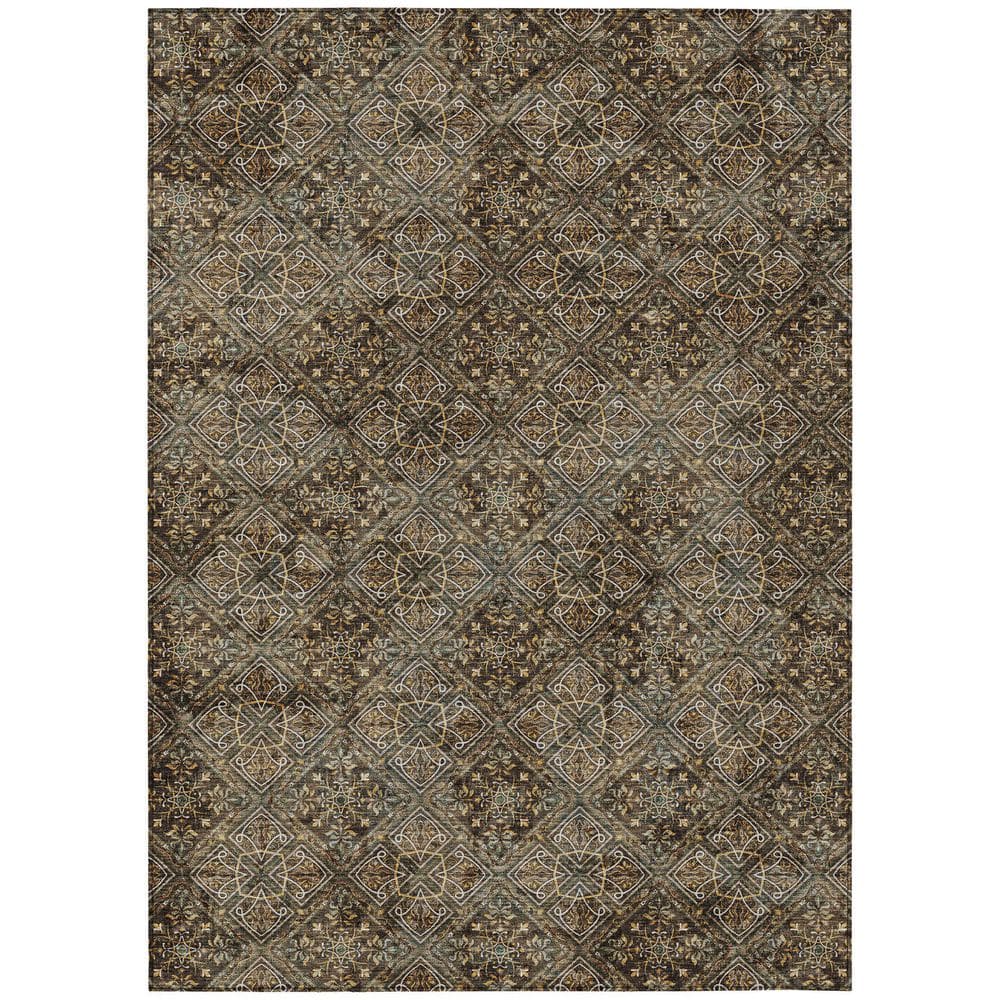 Chantille Machine Washable Indoor/Outdoor Abstract ACN2692 Chocolate 3 ft. x 5 ft. Area Rug price history on PriceWatchPro