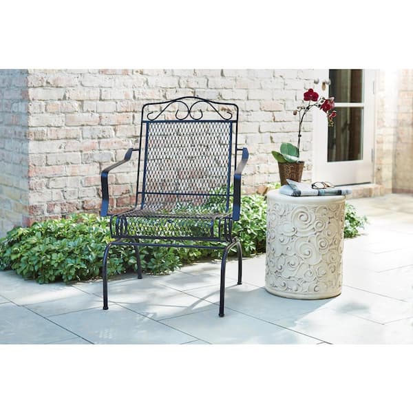 Hampton Bay Nantucket Rocking Metal Outdoor Dining Chair 8331700 ...