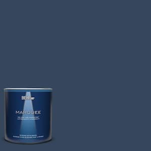 BEHR PREMIUM 1 gal. #N480-7 Midnight Blue Semi-Gloss Enamel  Interior/Exterior Cabinet, Door & Trim Paint 712301 - The Home Depot