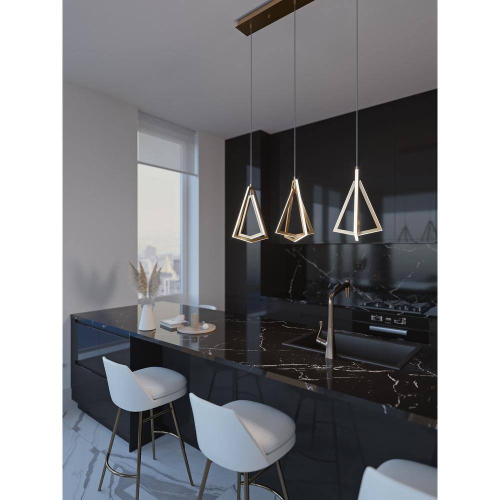Gianna Satin Nickel 36" Aluminum LED Pendant Light
