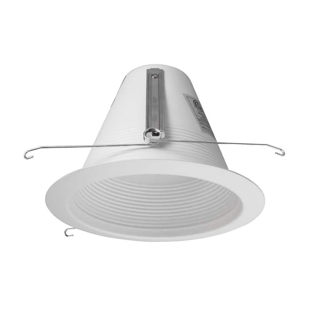 NICOR 6 in. White Recessed Airtight Cone Baffle Trim