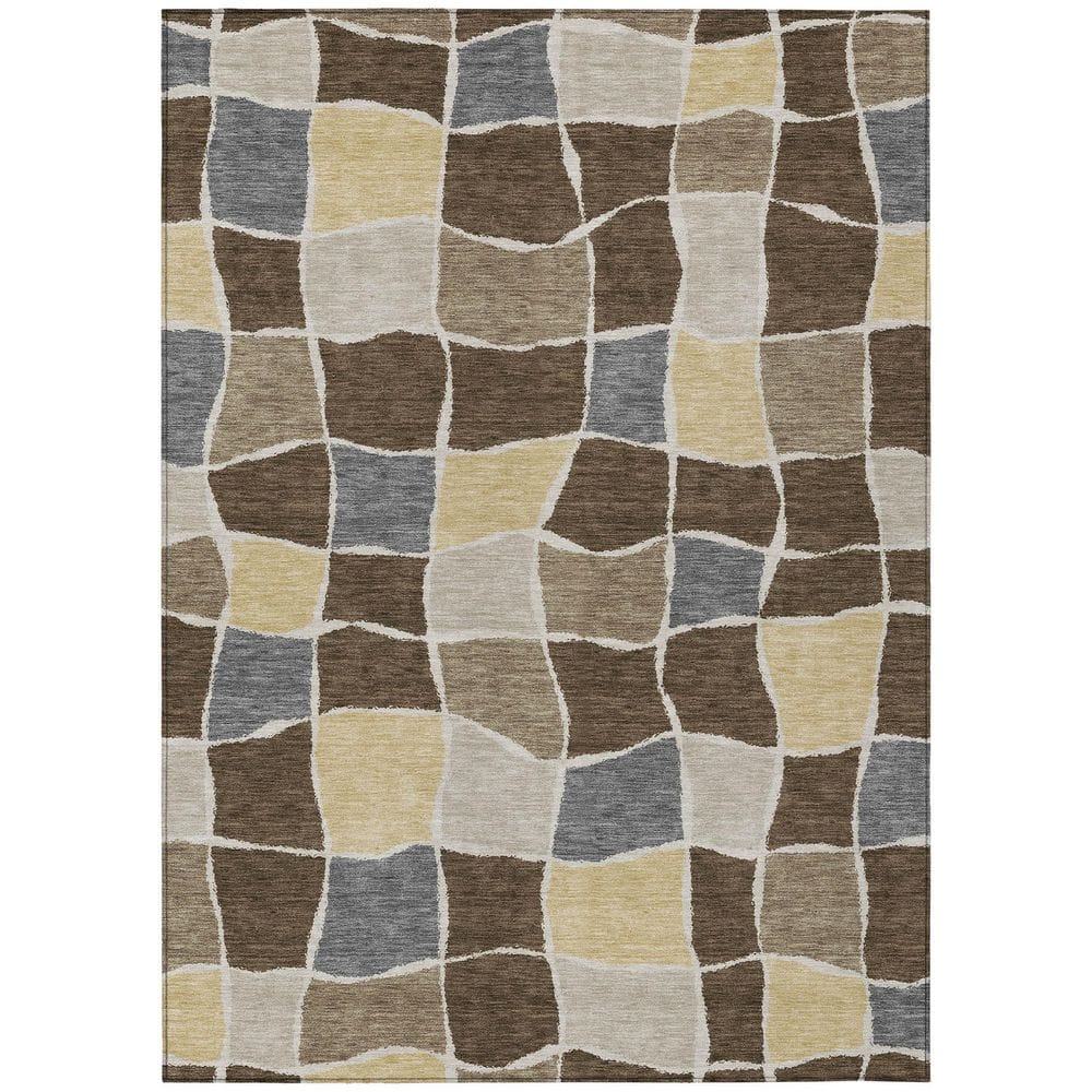 Chantille Machine Washable Indoor/Outdoor Abstract ACN2843 Chocolate 9 ft. x 12 ft. Area Rug price history on PriceWatchPro