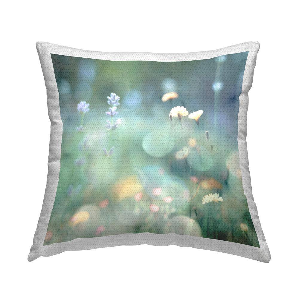 Green Wildflower Meadow Green Square Outdoor Throw Pillow price history on PriceWatchPro