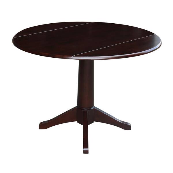 International Concepts Olivia Mocha 42 in. Drop-Leaf Dining Table