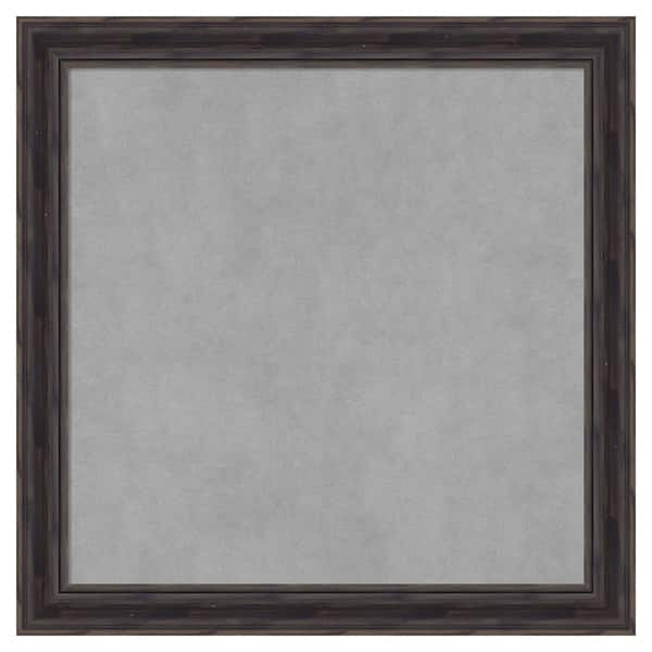 Amanti Art Rustic Pin.e Brown Narrow 23 in. x 23 in. Framed Magnetic Board