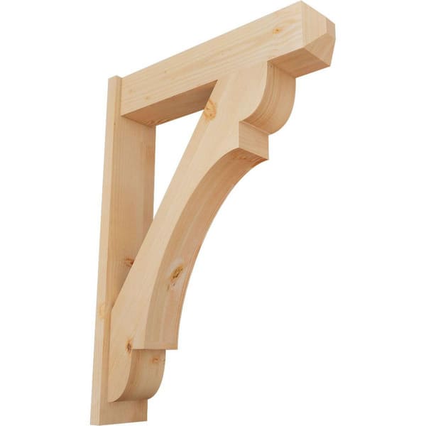 Ekena Millwork 8 in. x 44 in. x 32 in. Douglas Fir Olympic Craftsman Smooth Outlooker