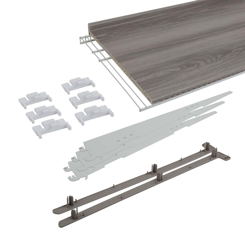Genevieve Gray 1-Tier Plastic and Steel Closet Organization Shoe Rack (48 i