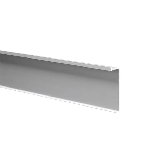 EMAC Novorodapie Eclipse Matt Silver 9/16 in. x 4 in. x 98-1/2 in. Aluminum Tile Edging Trim